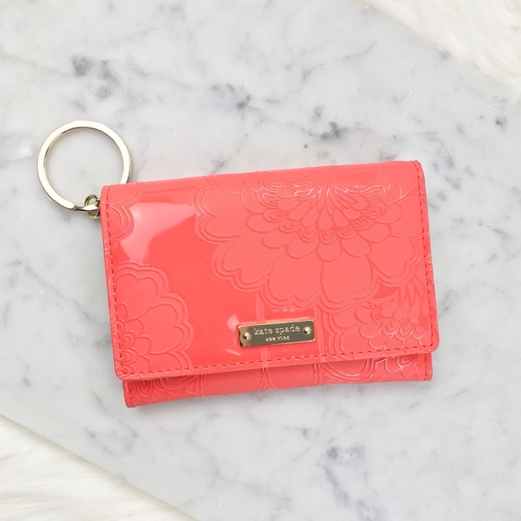 kate spade Handbags - Kate spade pink patent embossed keychain wallet